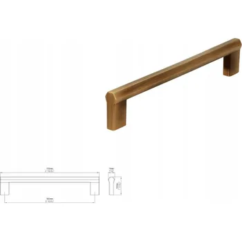 Nábytkové kování Úchytka nábytku SIRO 2571-176ZN79 Nábytková úchytka stará kartáčovaná mosaz