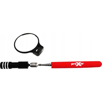 Inspekční zrcátko Teleskopické inspekční zrcátko s LED a magnetem 53mm, rukojeť 740mm PRAXER