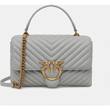 Kabelka Kožená kabelka Pinko 100043.A0GK šedá 09X, vel. ONE SIZE