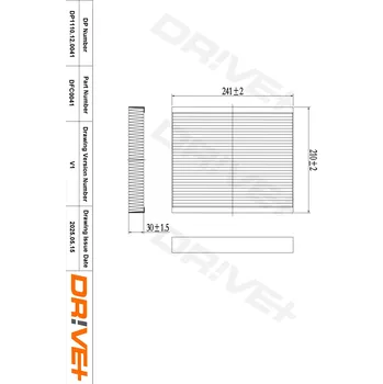 Kabinový filtr Filtr vzduchu v interiéru Dr!ve+ DP1110.12.0041