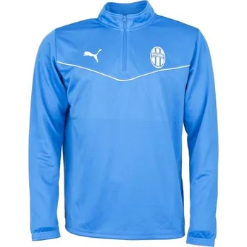 Chlapecké oblečení Chlapecká mikina Puma TEAMRISE 1/4 ZIP TOP JR FK MLADÁ BOLESLAV 128 Modrá, Bílá