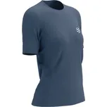 Dámské běžecké triko Compressport PERFORMANCE SS TSHIRT W L Modrá