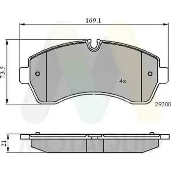 Brzdová destička Sada brzdových destiček, vždy 4 kusy v sadě MOTAQUIP LVXL1314