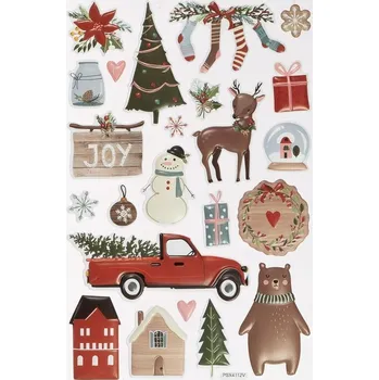 Vánoční dekorace Samolepky - Vánoční 3D vzory Č.5821 Arpex