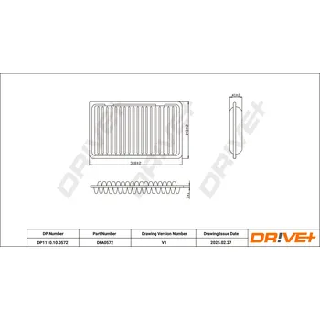 Vzduchový filtr Vzduchový filtr Dr!ve+ DP1110.10.0572