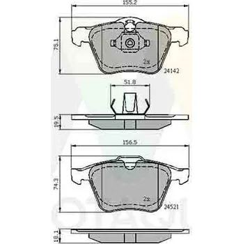 Brzdová destička Sada brzdových destiček, vždy 4 kusy v sadě MOTAQUIP LVXL1317