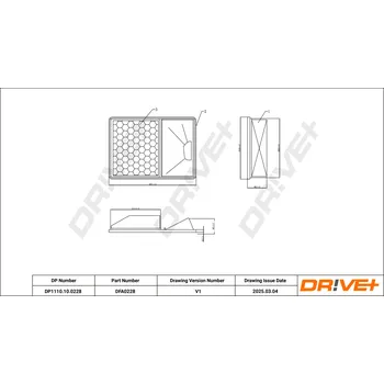 Vzduchový filtr Vzduchový filtr Dr!ve+ DP1110.10.0228
