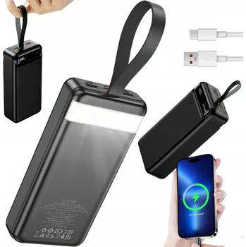 Powerbanka Výkonná Powerbanka 50000mAh se 3 USB Porty a Type-C - Univerzální a Bezpečná
