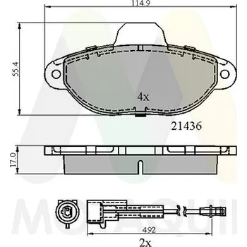 Brzdová destička Sada brzdových destiček, vždy 4 kusy v sadě MOTAQUIP LVXL706