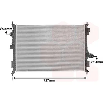 Chladič motoru Chladič vody pro motor VAN WEZEL 37012732