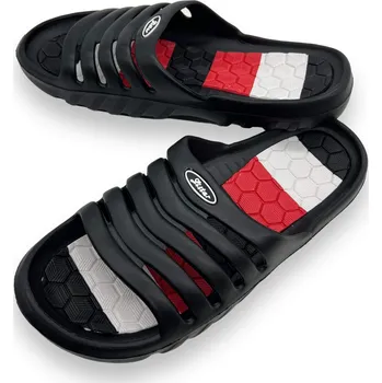 Pánské pantofle Listar Pánské černé nadměrné pantofle 04 Barva: Černá, Velikost: 48