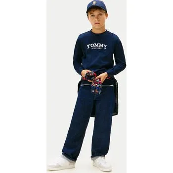 Pánská mikina Tommy Hilfiger Mikina Monotype Print KB0KB10052 Tmavomodrá Regular Fit 16Y