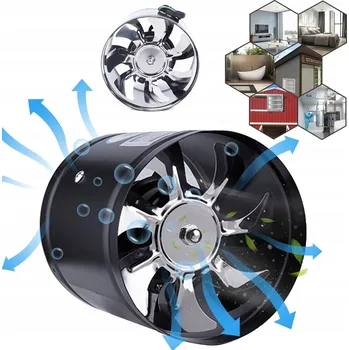 Domácí ventilátor Průmyslový potrubní ventilátor fi 150 530m3/h - KOVOVÝ TICHÝ VÝKONNÝ