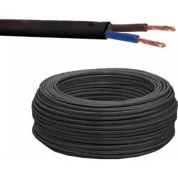 elektrický kabel Plochý elektrický kabel Elektrokabel 2x0,75 mm2, 1 m