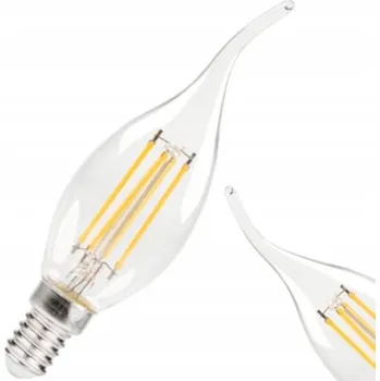 Žárovka LED Žárovka Filament Dekorativní Svíčka C35F E14 3,4W = 40W Teplá Bílá