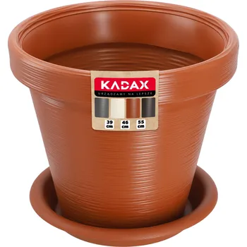 Květináč Květináč plast oranžový Kadax 46 cm x 46 cm x 40 cm