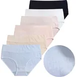 FANNIFEN Dámská kalhotky s vyšším pasem CZ8060 - 3 ks v balení Barva: Mix, Velikost: 2XL