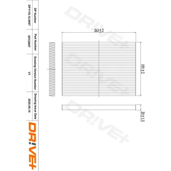 Kabinový filtr Filtr vzduchu v interiéru Dr!ve+ DP1110.12.0057