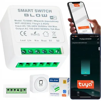 vypínač INTELIGENTNÍ RELÉOVÝ SPÍNAČ 16A BLOW WIFI TUYA SMART MODUL DO KRABIČKY