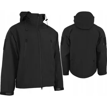 Pánská softshellová bunda PÁNSKÁ SOFTSHELLOVÁ BUNDA S KAPUCÍ VOJENSKÁ DOMINATOR DRAGON ČERNÁ XL