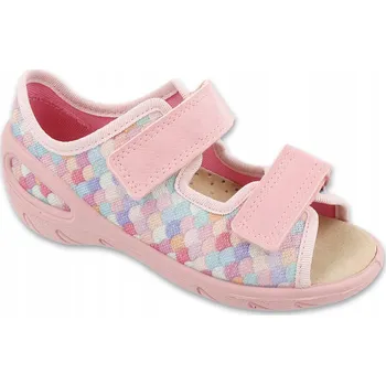 Dívčí obuv Befado dětské sandály textilní růžové velikost 29