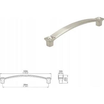 Nábytkové kování Nábytková úchytka SIRO 2038-142ZN21J3 vzhled nerezové oceli / SWAROVSKI