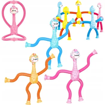 Hračka pro nejmenší Lama s přísavkami a natahovacími končetinami - Antistresová hračka