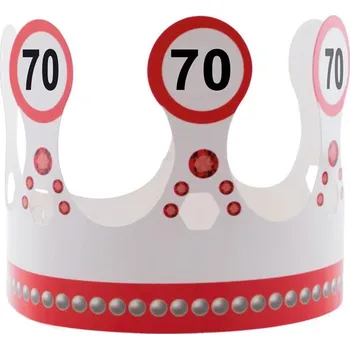 Party dekorace Espa Královská koruna - dopravní značka 70. narozeniny