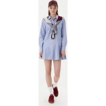 Dámská móda Tommy Jeans Košilové šaty Party DW0DW22635 Modrá Regular Fit XS