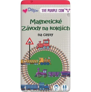 Desková hra Magnetická hra THE PURPLE COW ZÁVODY NA KOLEJÍCH UNI Mix