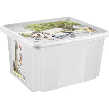 úložný prostor na hračky KEEEPER Úložný box s víkem velký "Winnie", Transparent