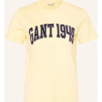 Dámské tričko Gant Dámské Tričko, žlutá / tmavě modrá, 40