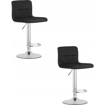 Barová židle Barová Židle PROT - samet černý / základna chrom x 2
