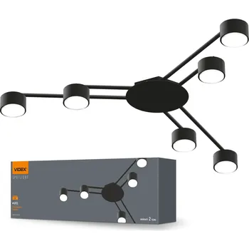 Svítidlo stropní Żyrandol 6x GX53 LED černá Novodobé Videx