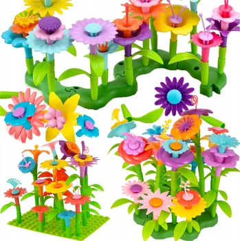 ostatní stavebnice KREATIVNÍ SADA STAVEBNICE KONSTRUKČNÍ KVĚTINY STAVĚNÍ ZAHRADY DIY 141 dílů
