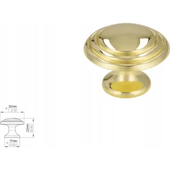 Nábytkové kování Nábytková úchytka SIRO 489-30ZN5 lesklá mosaz