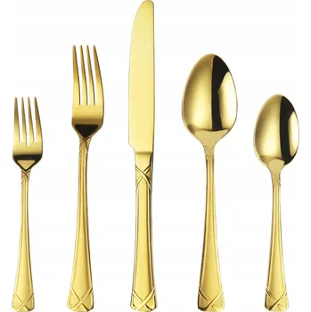Příbor X-HAOWARE Sada Zlatých Příborů 30 Kusů Nerezová Ocel Pro 6 Osob