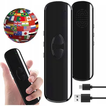 Elektronický překladač bez WiFi, 137 jazyků, hliníkový, přenosný, 400mAh