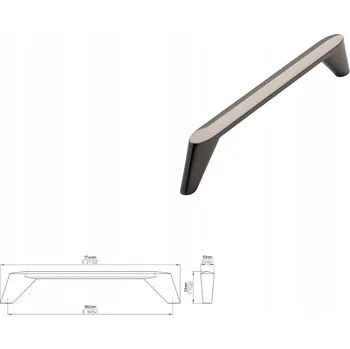 Nábytkové kování Nábytková úchytka SIRO 2413-175ZN16 antracit lesklá