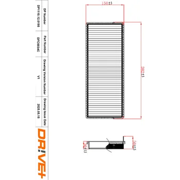 Kabinový filtr Filtr vzduchu v interiéru Dr!ve+ DP1110.12.0195