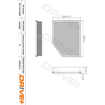 Vzduchový filtr Vzduchový filtr Dr!ve+ DP1110.10.0648