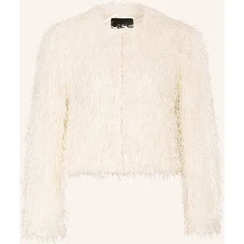 Dámský blejzr Oui Dámská Krabicová Bunda S Třpytivou Nití, režná, 42