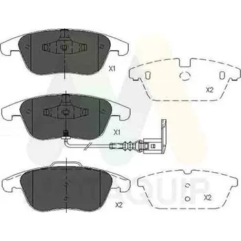 Brzdová destička Sada brzdových destiček, vždy 4 kusy v sadě MOTAQUIP LVXL1405
