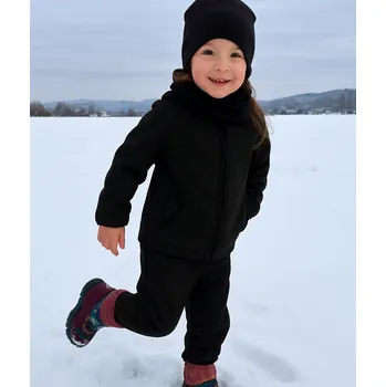 Chlapecké kalhoty Yháček Softshellové kalhoty s beránkem Yháček, černá/starorůžová Velikost: 86