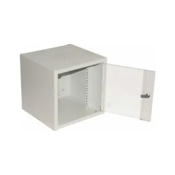 Rozvaděč Assmann skříň 10" nástěnná skříňka 6U 315x300 skleněné dveře RAL7035 (CL-10 06U)