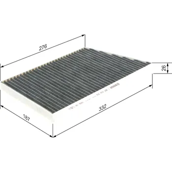 Kabinový filtr Filtr vzduchu v interiéru BOSCH 1 987 432 370