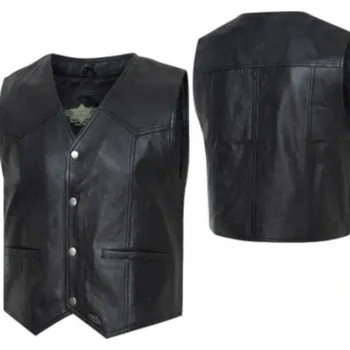 Pánská vesta Stars & Stripes Vesta kožená Jason Stars & Stripes, pánská, černá L