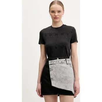 Pánské tričko Bavlněné tričko Tommy Jeans DW0DW22539 černá 99X, vel. XL