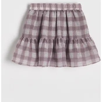 Dětská móda Reserved - Kostkovaná sukně - tmavě šedá - 248DA-90X - 248DA-90X-128