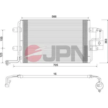 Ventilátor topení a klimatizace Kondenzátor klimatizace JPN 60C9136-JPN